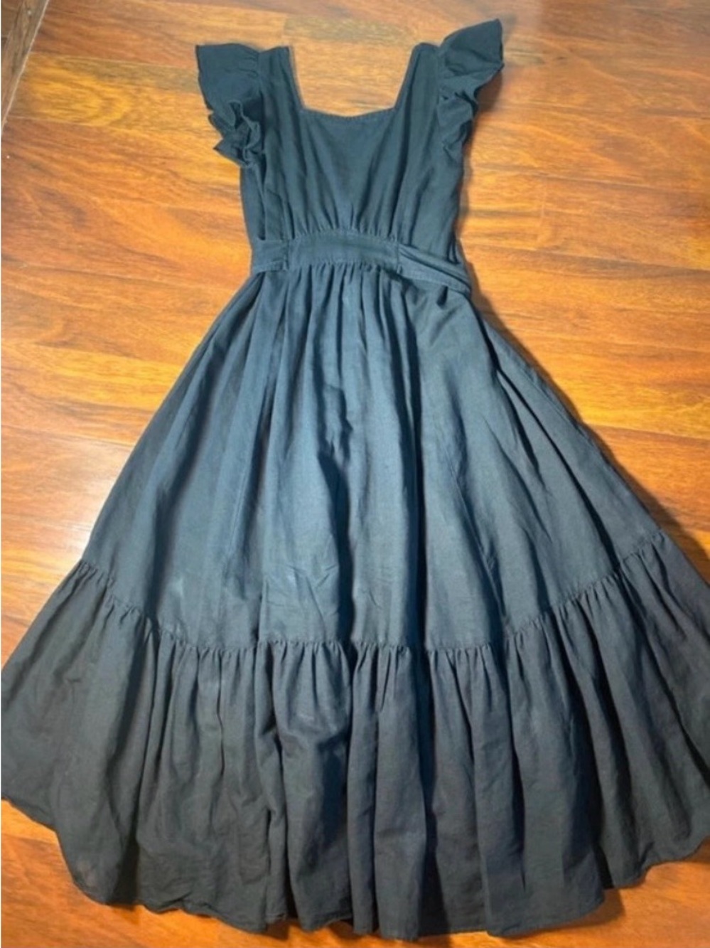 Free People Linen Open Back Dress